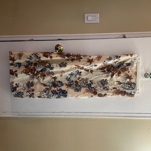 Strapless linen blend midi dress